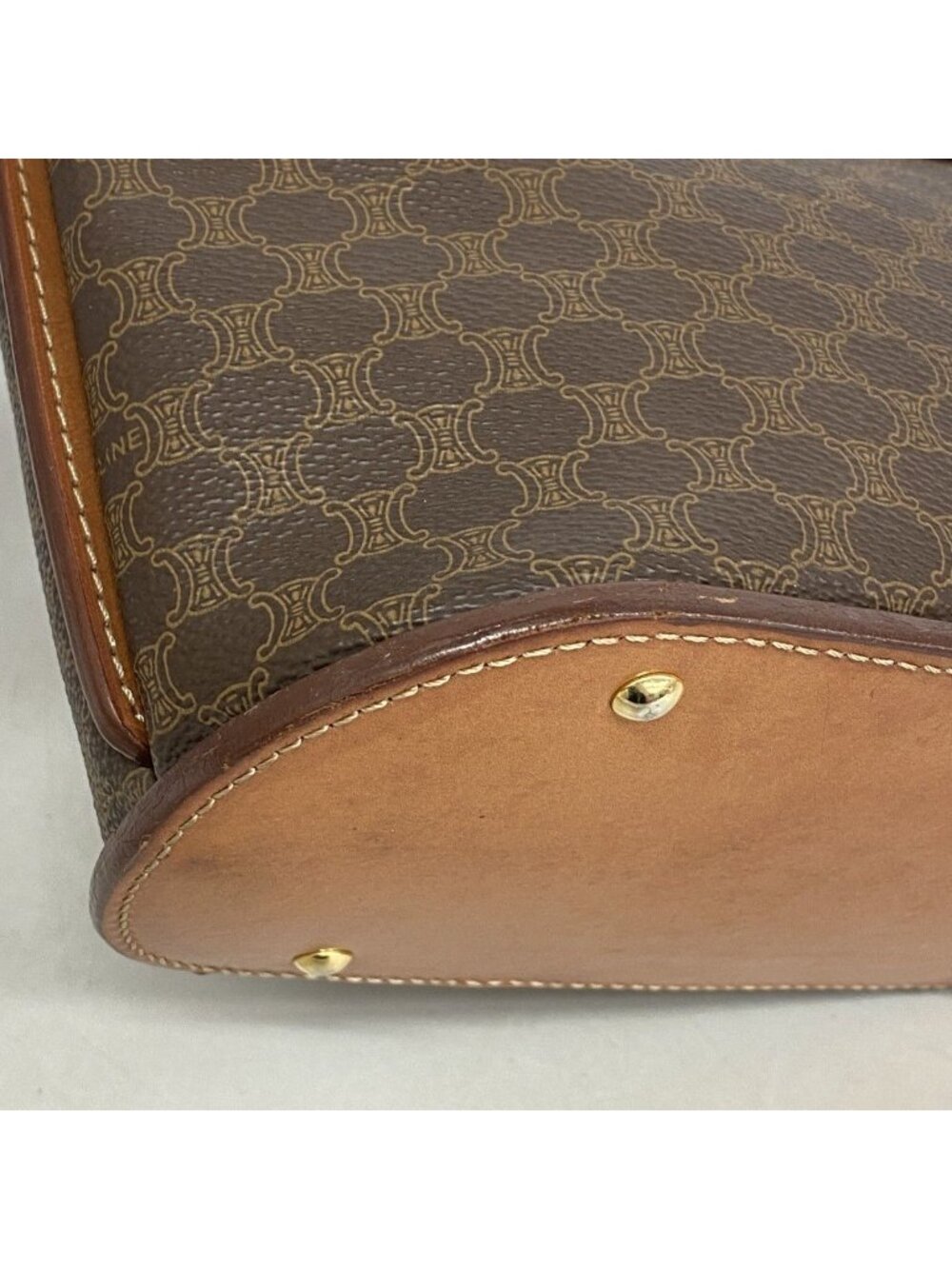 Celine Shoulder Bag Macadam Brown Gold - Picture 8 of 10